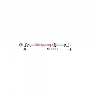Гальмівний шланг METZGER 4110478 GREENPARTS для BMW, передній міст зліва - Фото 1
