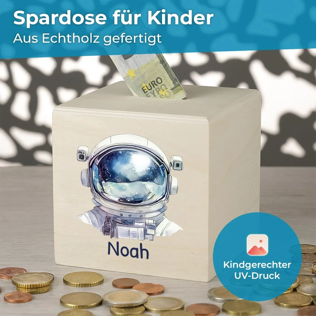 Скарбничка polar-effekt Дерев'яна Астронавт, фото №2