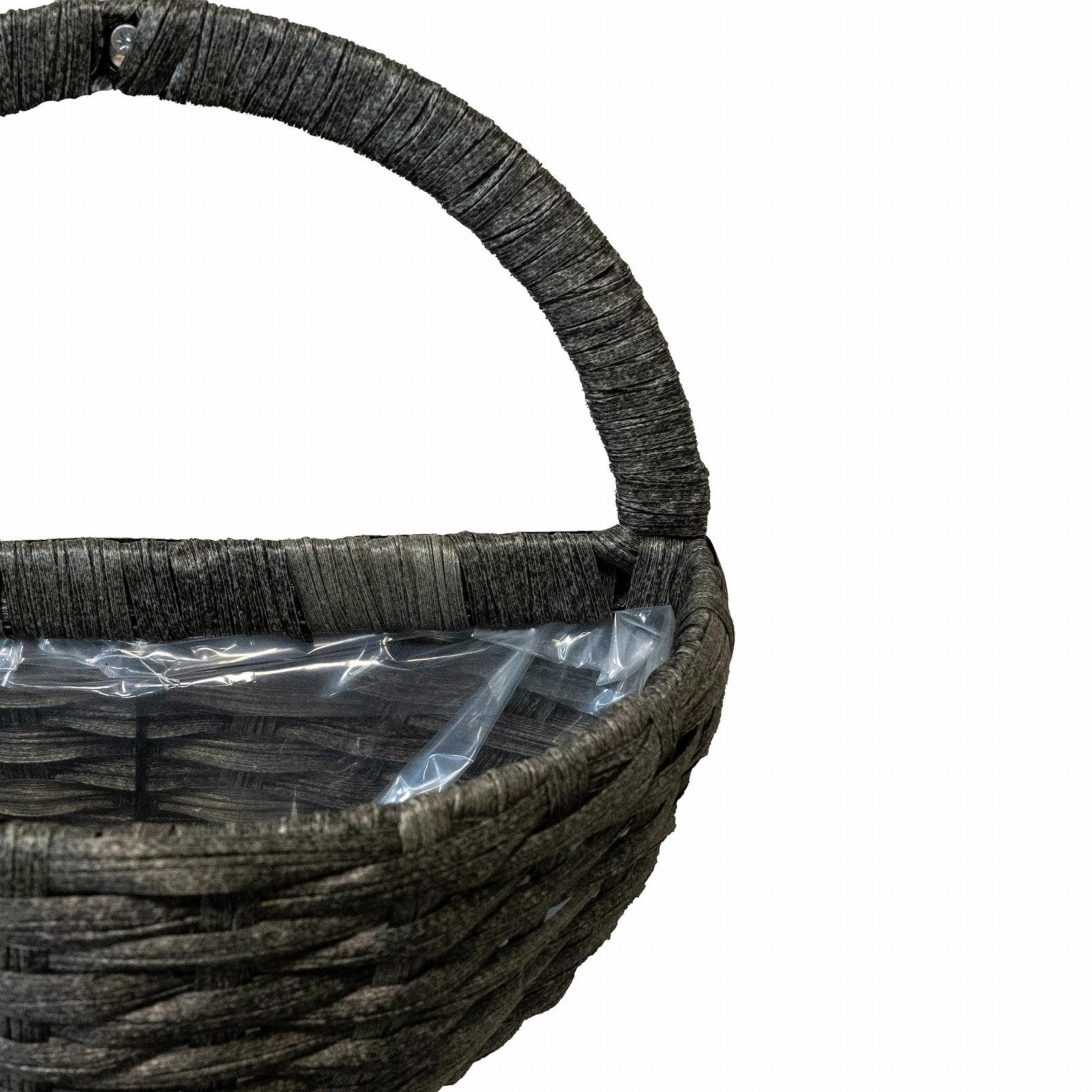 Настінний кошик DARO DEKO Polyrattan Round Круглий Плетений Коричневий 34 x 19 см, фото №3