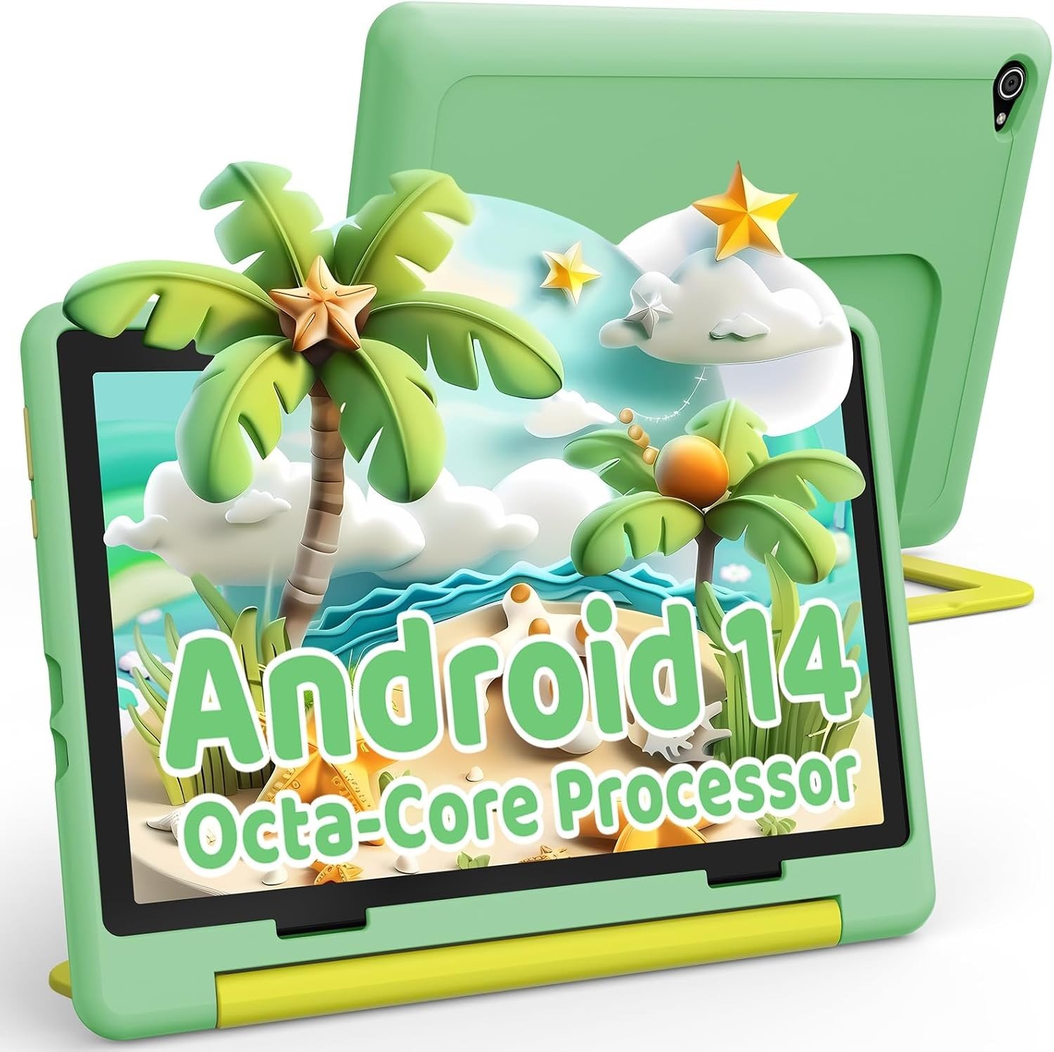 Планшет 10.1" Ugrihach KT1028 (3+11)/64 ГБ 8 ядер Android 14 5000 mAh Green, фото №1