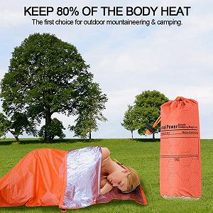 Теплый спальный мешок Outdoor Tragbar для альпинизма, кемпинга, оранжевый synthetic.ua - Фото 1