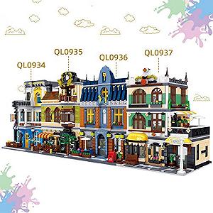Конструктор Havefun Дом З блоками Мініфігурки 5157 Плоскі Блоки Вуличний вид Модульний Ресторан Готель Кафе synthetic.ua - Фото 1