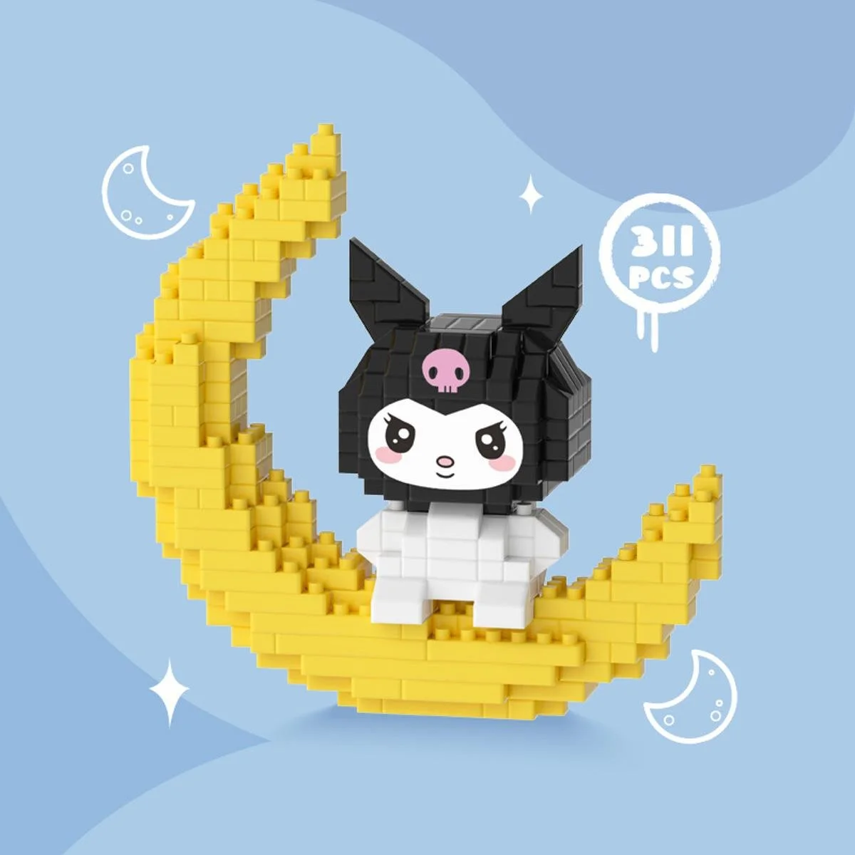 Конструктор Куроми Синнаморолл Куроми на луне Kuromi Bricks 311 деталей 3D конструктор из миниблоков, фото №2