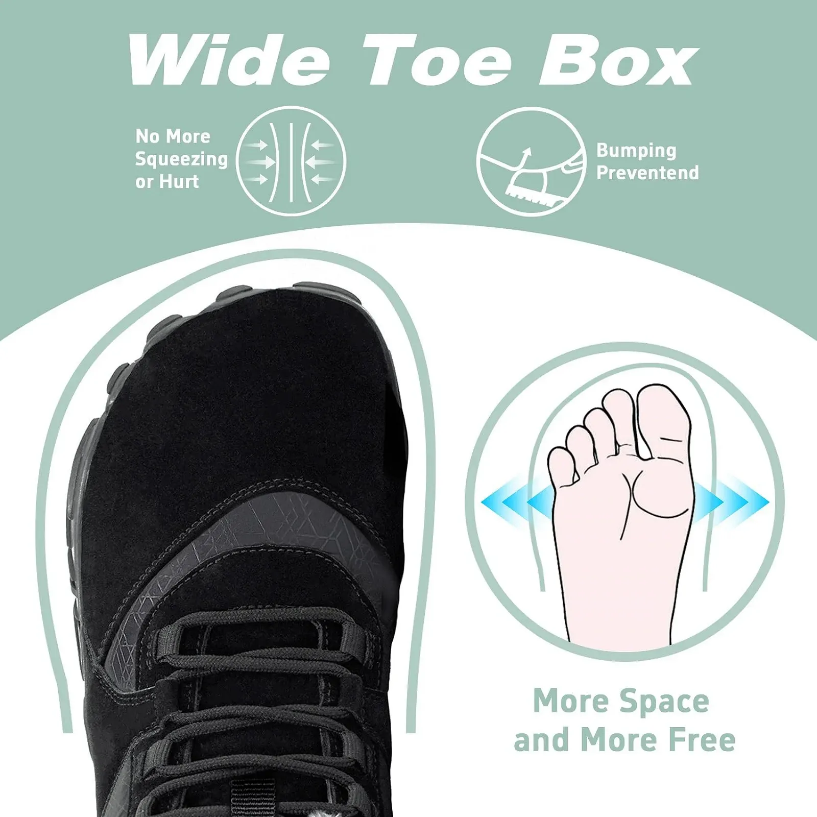 Ботинки EaseWalk зимние утепленные водонепроницаемые для мужчин для активного отдыха нескользящие 36-47 EU, фото №2