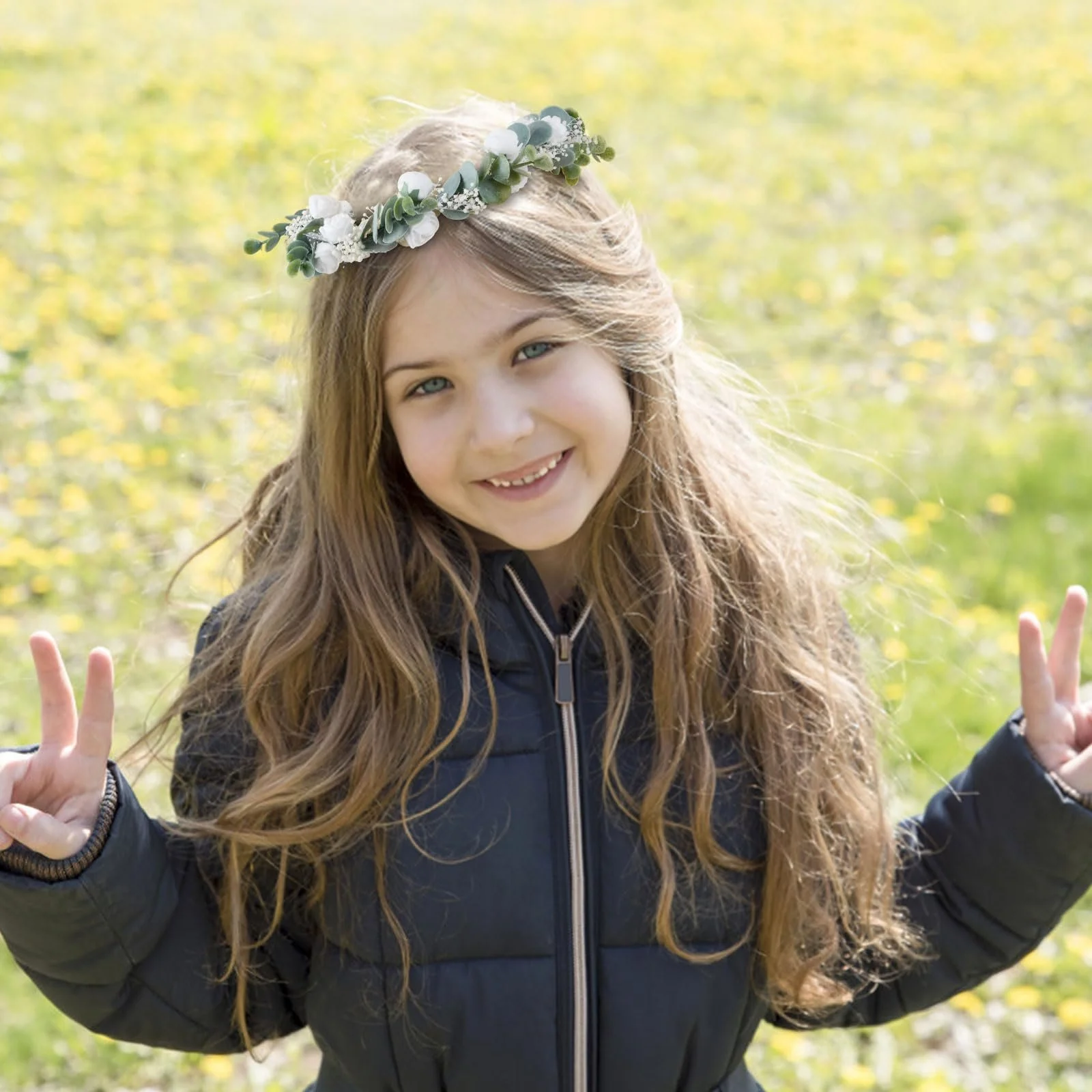 Вінок Квітковий Регульований Аксесуар для волосся з квітковим вінком, фото №7