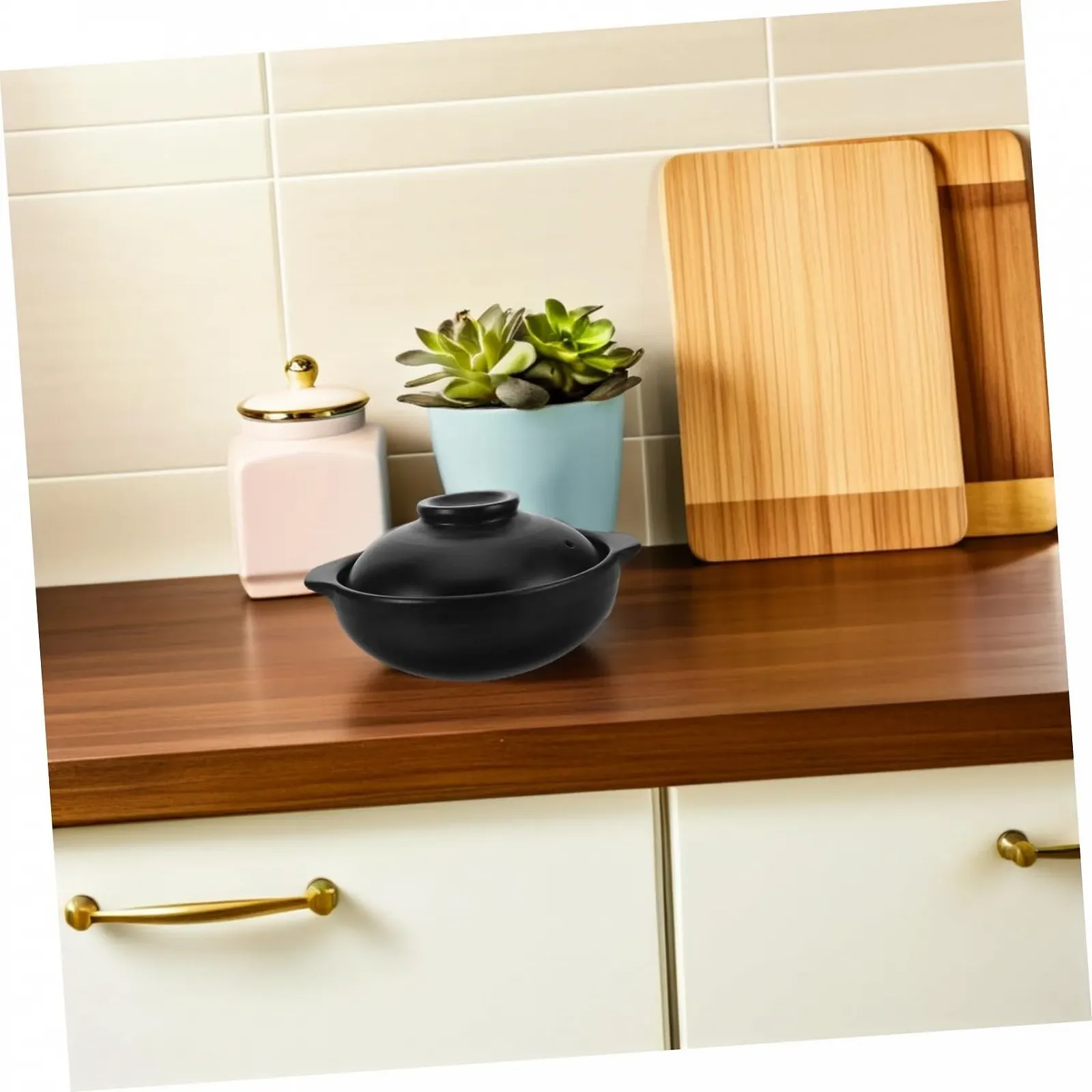 Горшок глиняный Donabe с крышкой традиционный китайский жаростойкий, фото №6