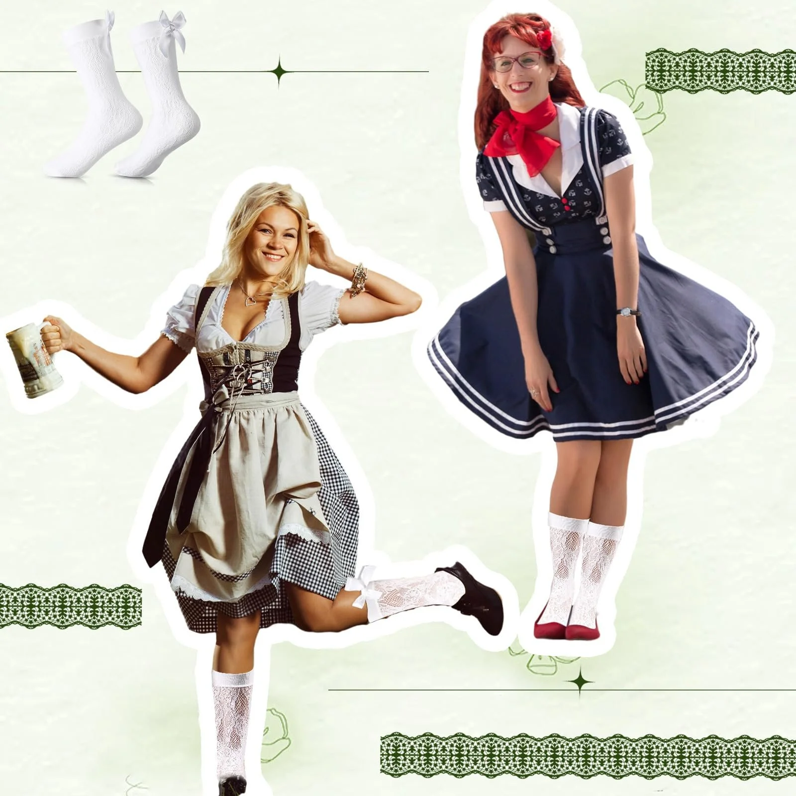 Жіночі шкарпетки до коліна SATINIOR для карнавалу, фото №6 Жіночі шкарпетки до коліна SATINIOR для карнавалу, фото №6