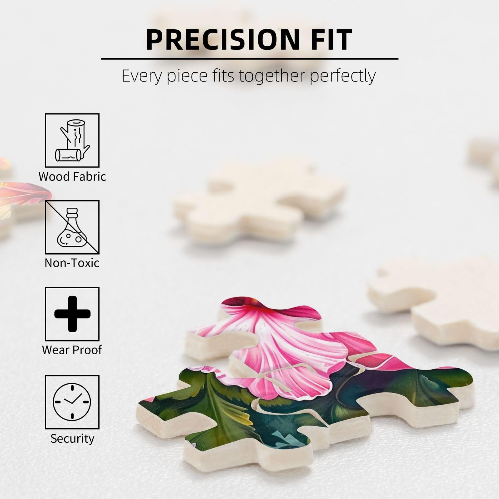 Пазл Wooden Puzzle Hibiscus Flowers Art 500 деталей 38 x 52 см с коробкой для хранения, фото №3 Пазл Wooden Puzzle Hibiscus Flowers Art 500 деталей 38 x 52 см с коробкой для хранения, фото №3