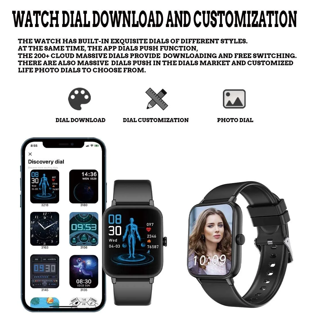 Смарт-годинник RollsTimi Жіночий для Android, фото №6