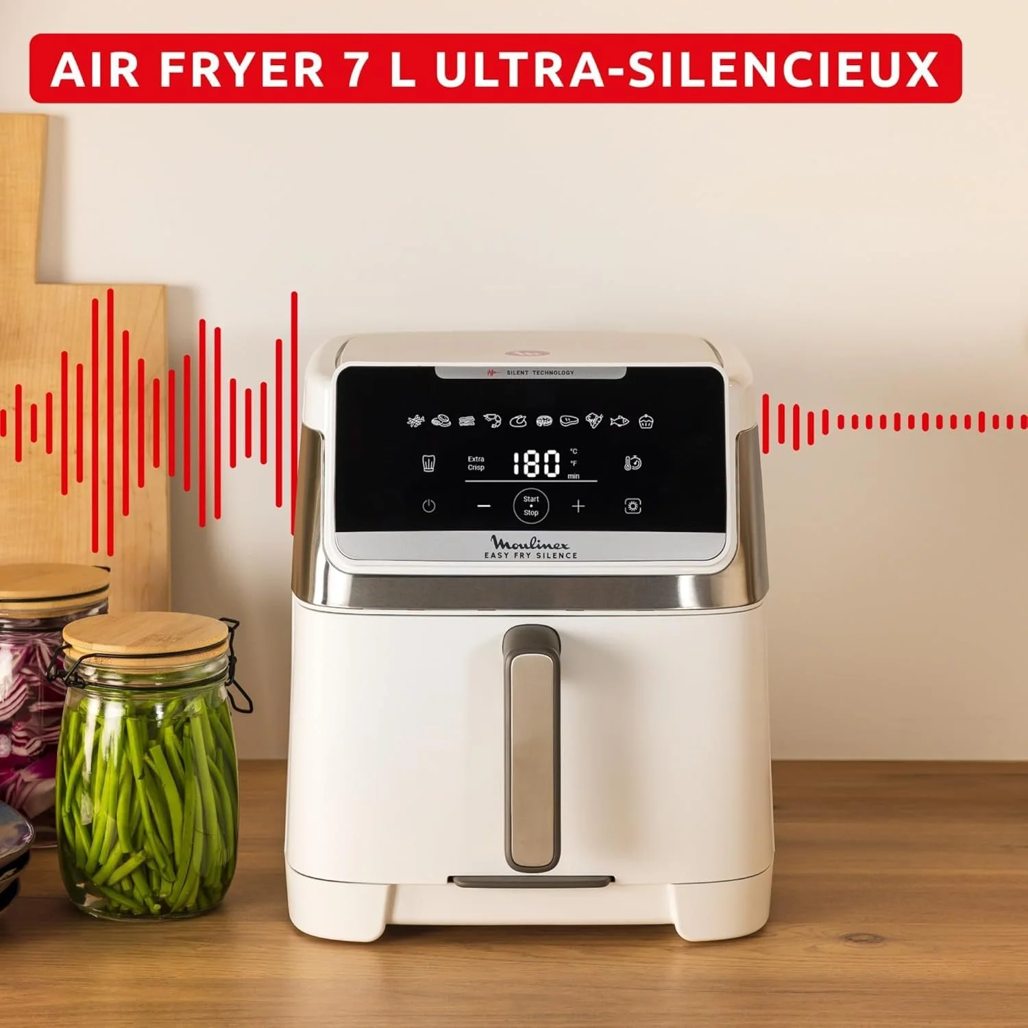 Мультипіч Moulinex Easy Fry Silence EZ8421 7 л 10 режимів Білий, фото №4 Мультипіч Moulinex Easy Fry Silence EZ8421 7 л 10 режимів Білий, фото №4