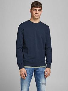 Свитшот Jack&Jones JJEBASIC SWEAT CREW NECK NOOS 12181903 REG Темно-синій S synthetic.ua - Фото 1