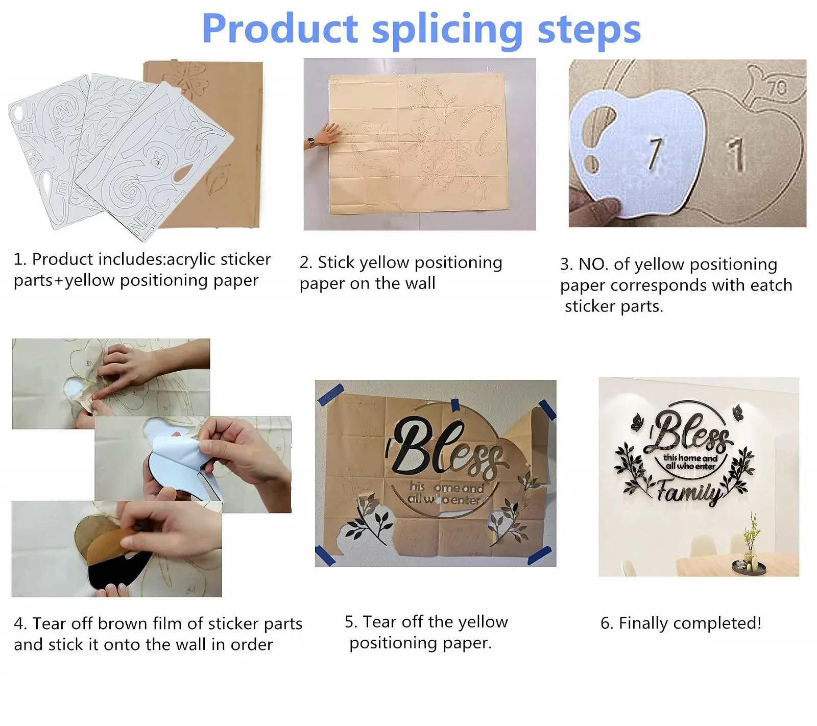 Наклейка на стіну 3D Kitchen самоклеюча 70 x 100 см Black, фото №3