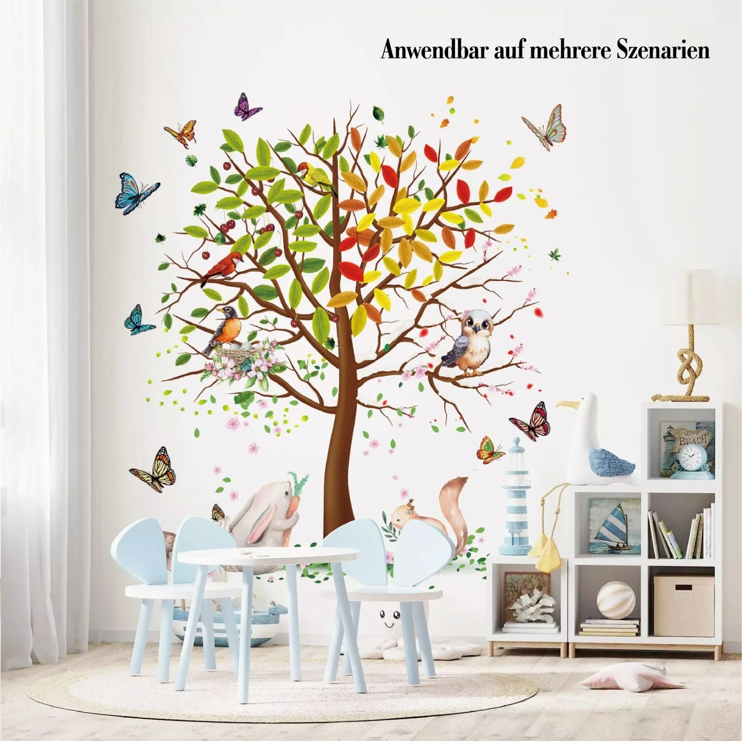 Наклейка на стіну Birds on Tree Four Seasons XXL 116 x 123 см вінілова, фото №3 Наклейка на стіну Birds on Tree Four Seasons XXL 116 x 123 см вінілова, фото №3