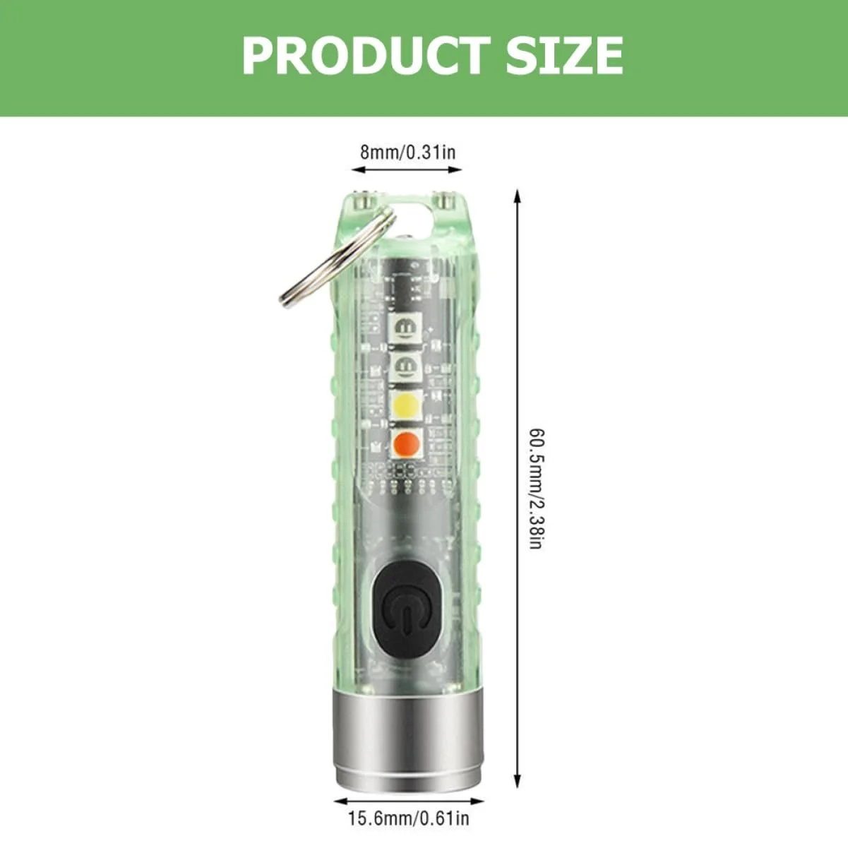 Фонарик-брелок Yardwe, 2 шт., фото №9 Фонарик-брелок Yardwe, 2 шт., фото №9