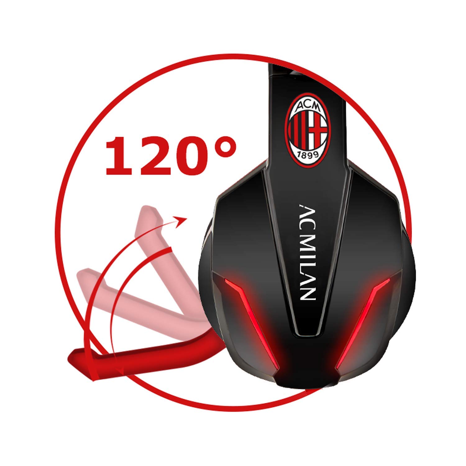 Наушники AC Milan TM-FL1-MIL A.C. Milan 1899 Красный/Чёрный, фото №3