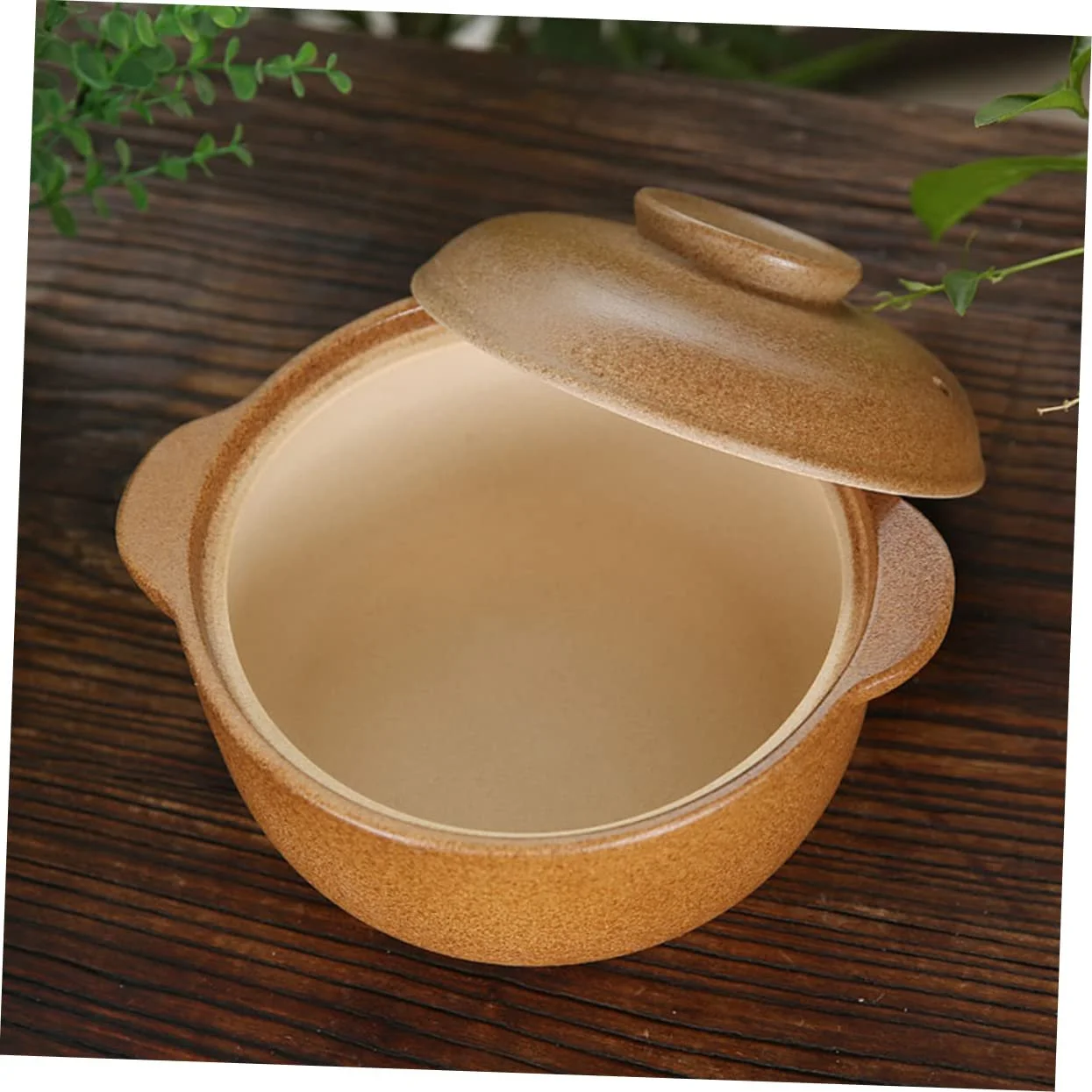 Керамічний горщик Luxshiny з кришкою для тушкування без покриття, фото №4