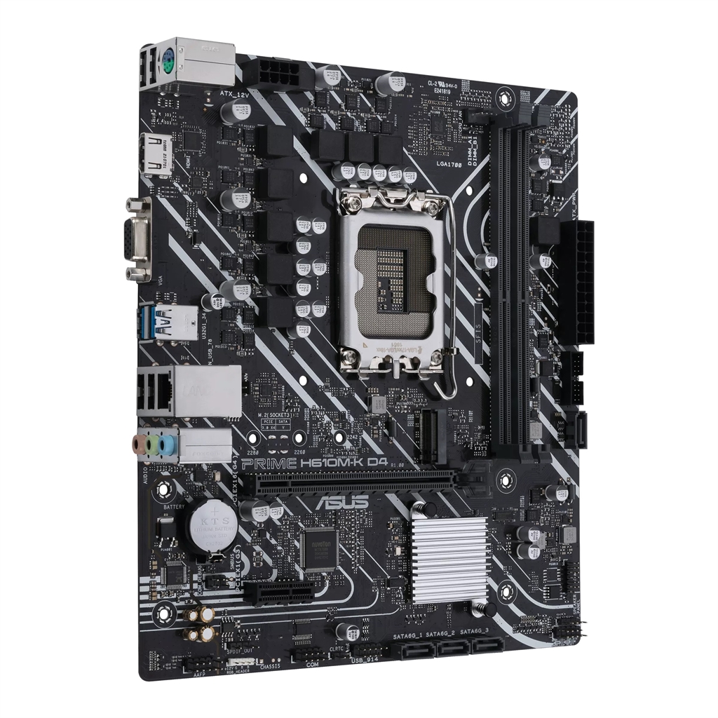 Матерінна плита Asus Prime H610M-K D4 Socket 1700, фото №3 Матерінна плита Asus Prime H610M-K D4 Socket 1700, фото №3