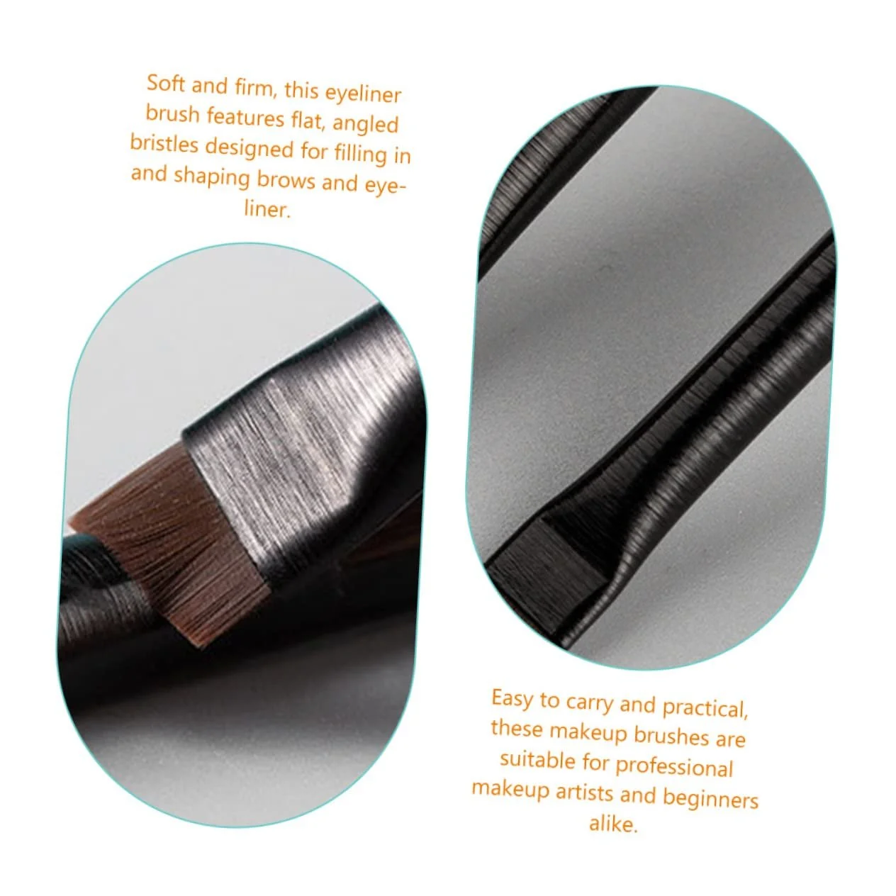 Пензлі minkissy для підводки очей, набір, фото №3