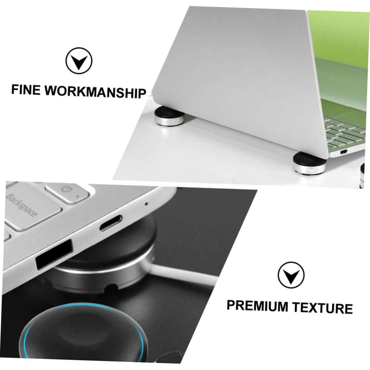 Підставка для ноутбука Artibetter 2 шт. Настільний тримач Чорний Стабільна Ергономічна для використання на столі, фото №6