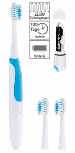 Звукова зубна щітка PEARL на батарейках з 3 змінними насадками synthetic.ua - Фото 1