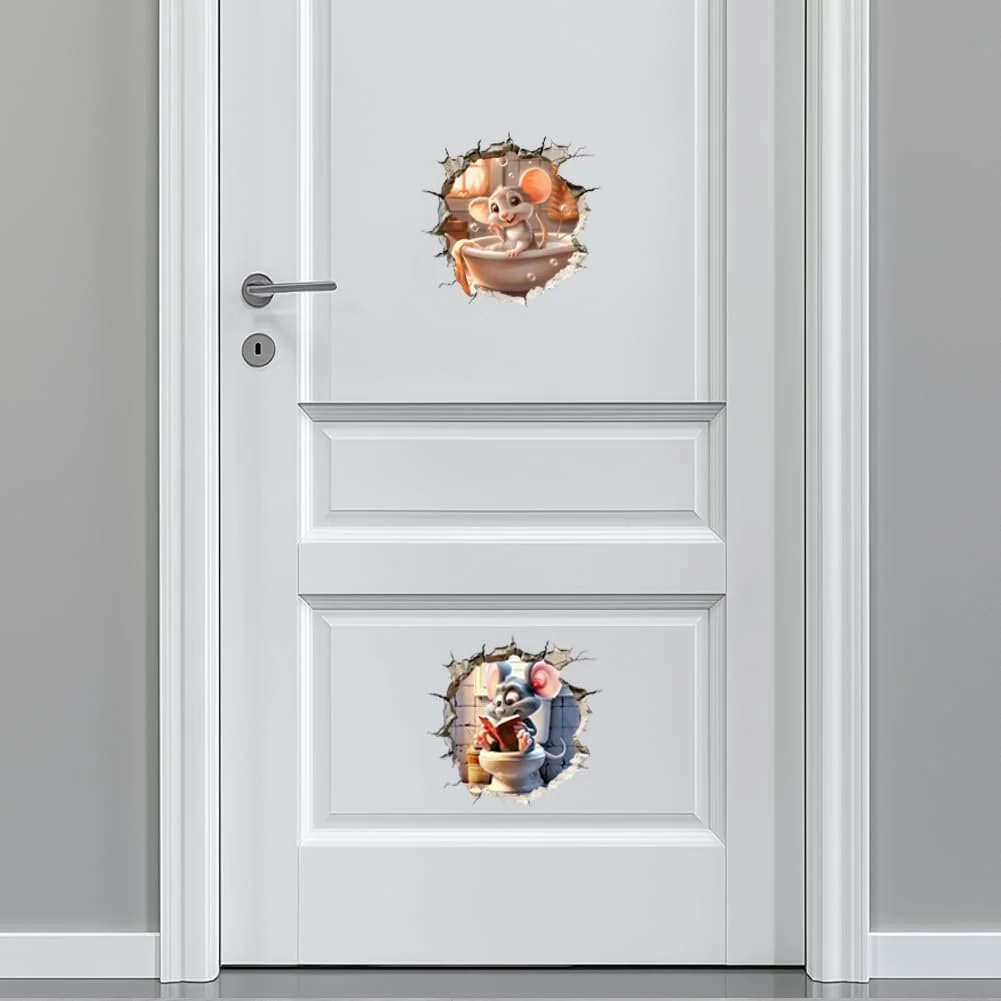 Наклейки на стіну Peacoblue Мишача нора Вінілова 3D, фото №8