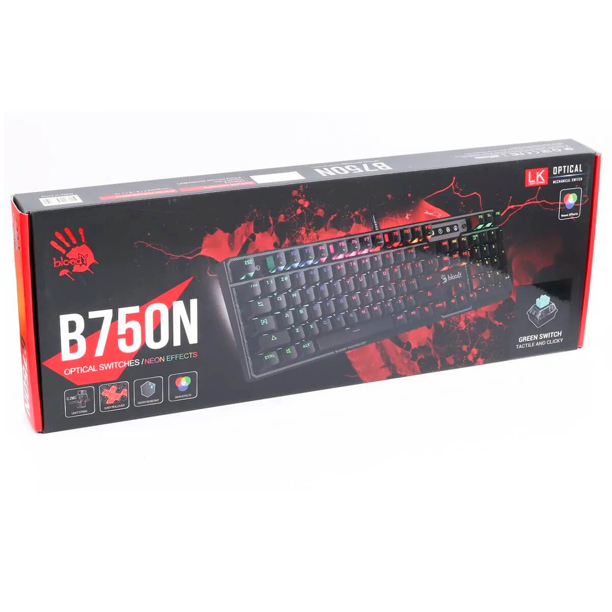 Клавіатура A4Tech B750N Bloody Black USB, фото №2