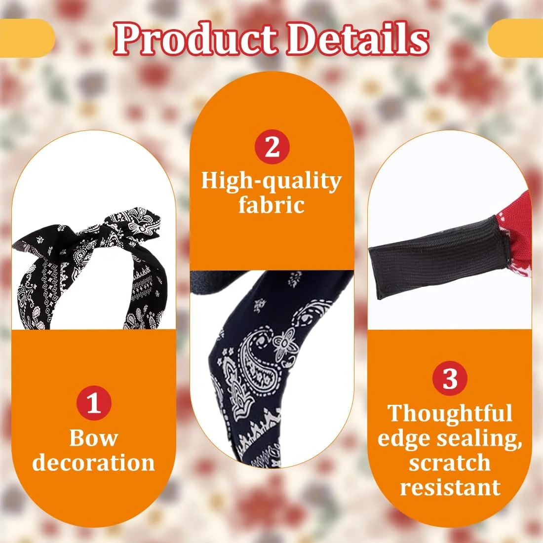 Обруч на голову Широка Paisley Жіноча з бантом, фото №3 Обруч на голову Широка Paisley Жіноча з бантом, фото №3