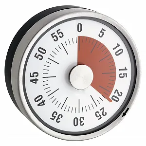 Таймер TimeTex Time Clock Automatic Compact 61970 магнитный диаметр 78 мм красный диск - Фото 1