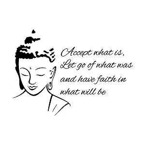 Наклейка на стіну Buddha Temple Quotes Religious Culture 28x39 см - Фото 1