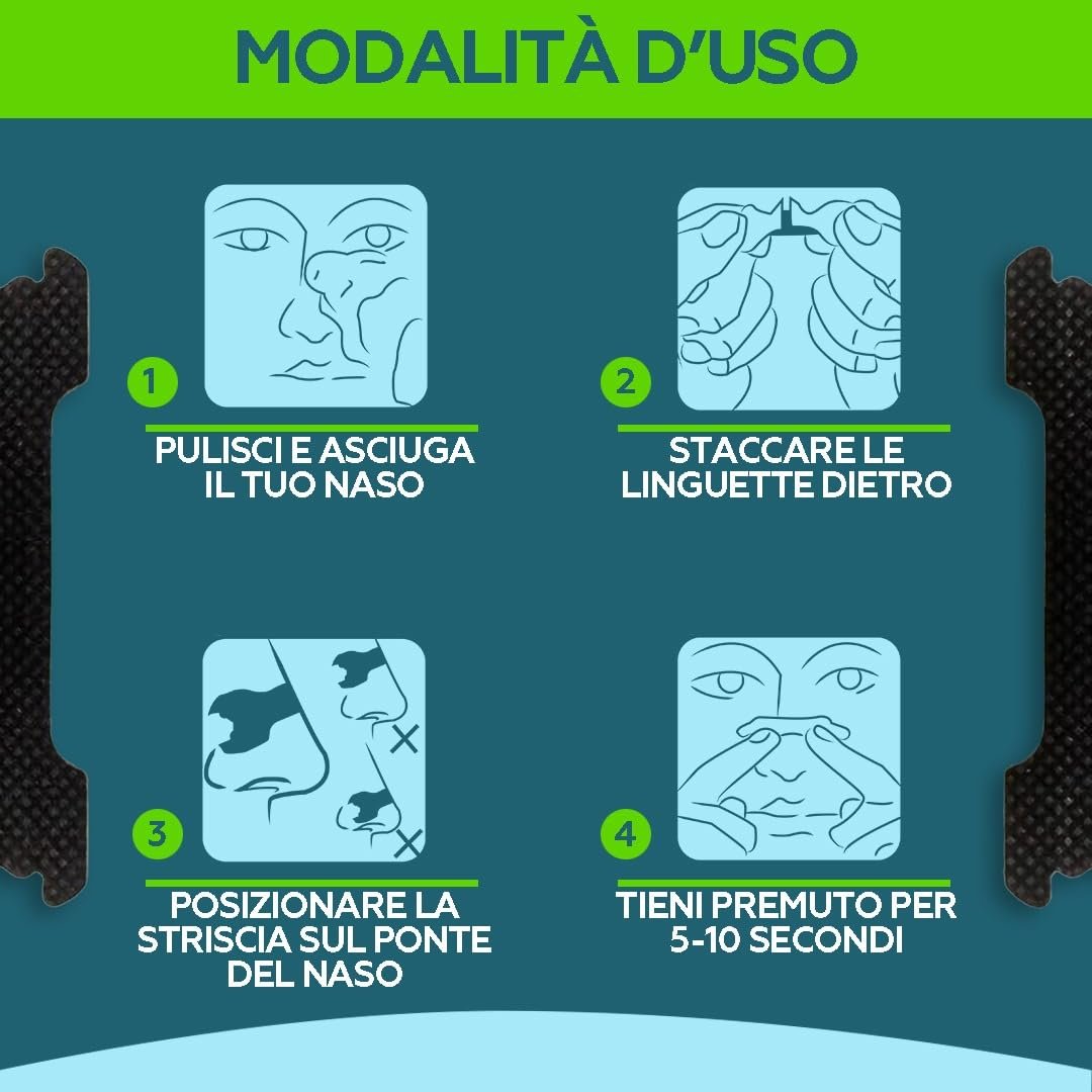 Пластирі для носа проти хропіння, пачка 50 шт., чорні, для жінок та чоловіків, довготривалі, преміальна тканина, антиалергенні, без медикаментів, фото №5