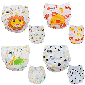 Многоразовые подгузники Pocket Nappy 4 шт. 3-15 kg Белые - Фото 1