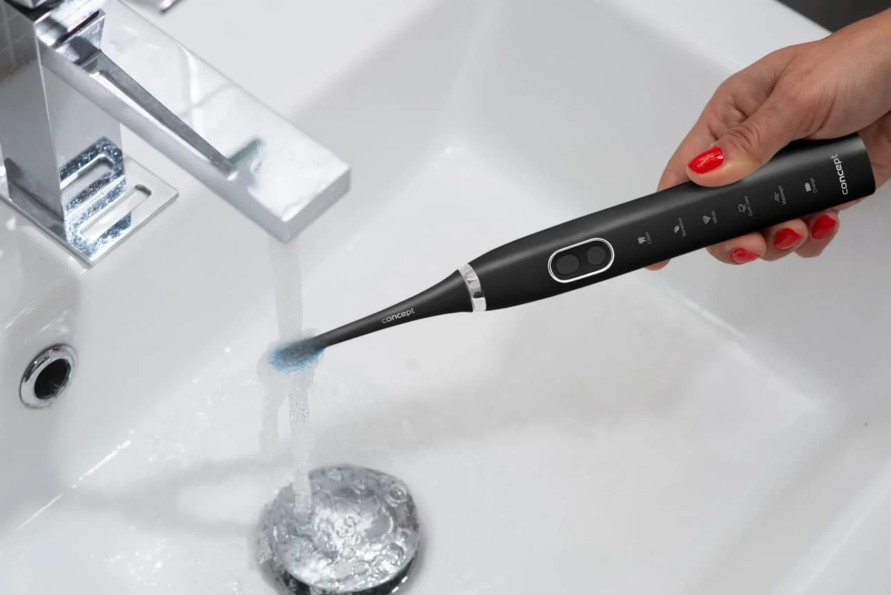 Электрическая звуковая зубная щетка CONCEPT Hausgeräte ZK4011 38 000 колебаний/мин Дорожный чехол Черная, фото №7