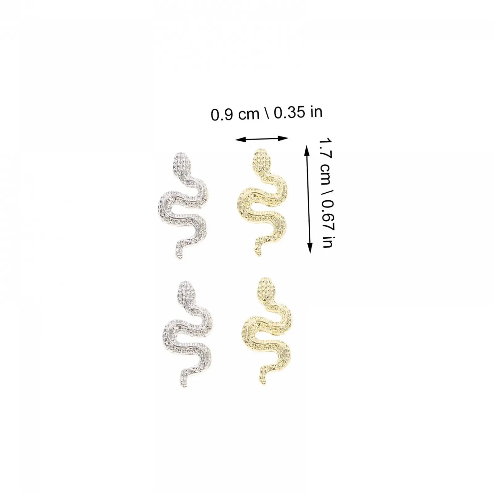 Змії з цинкового сплаву 3D Beaupretty, 40 шт, фото №6