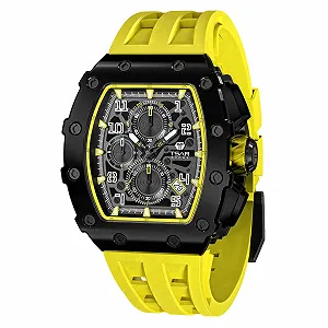 Мужские часы TSAR BOMBA Кварцевый Хронограф Водонепроницаемые Мужские часы для Мужчин Элегантность Нержавеющая сталь/Углеродное волокно/Бриллиантовый корпус/Смола Бизнес/Спорт/На улице/В помещении - Фото 1