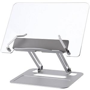 Підставка для ноутбука складана портативна алюмінієва, регульована по висоті synthetic.ua - Фото 1