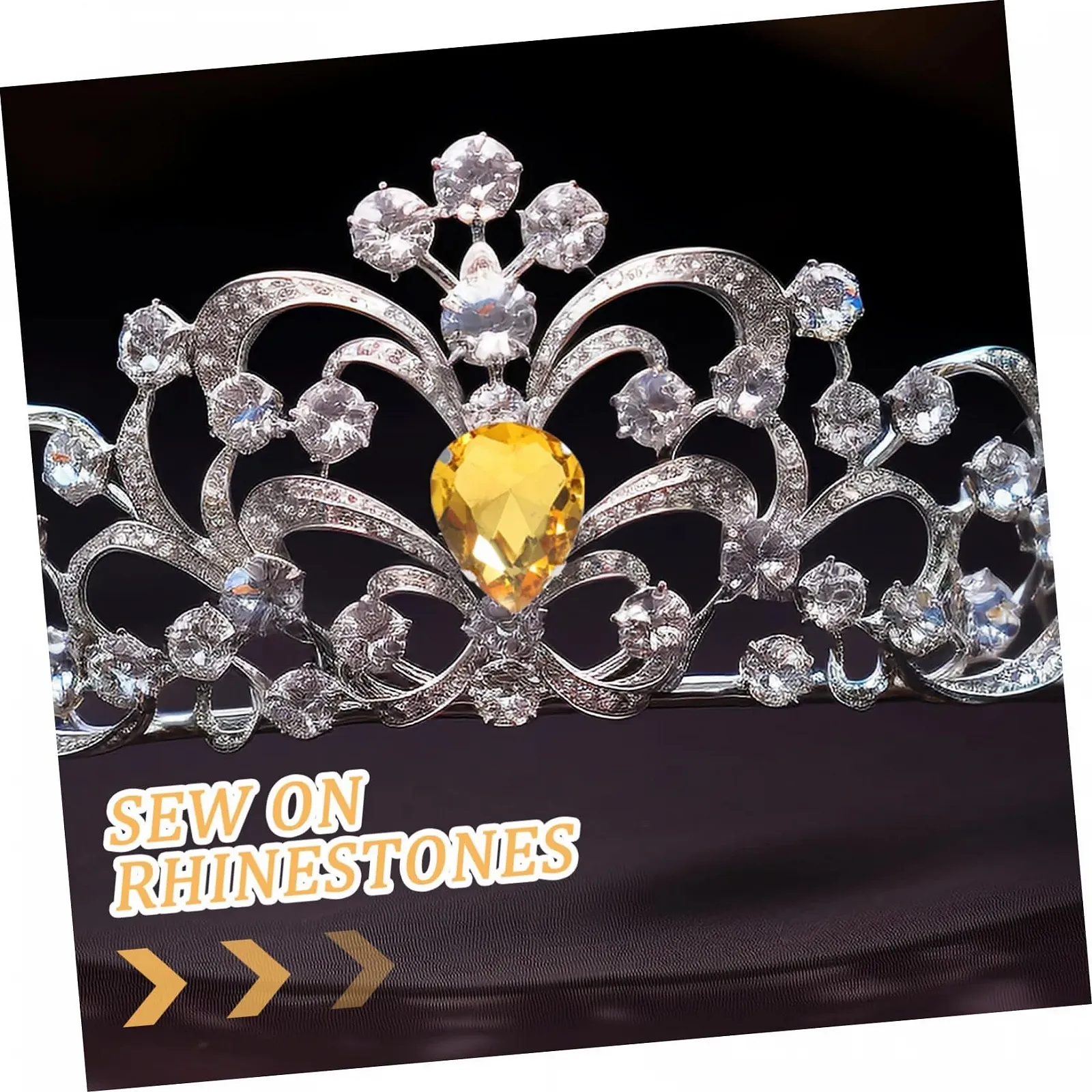 Прикраси Типу Стрази SEWACC Прості Стрази з Кігтиками для Одягу для DIY, Золотий, фото №2