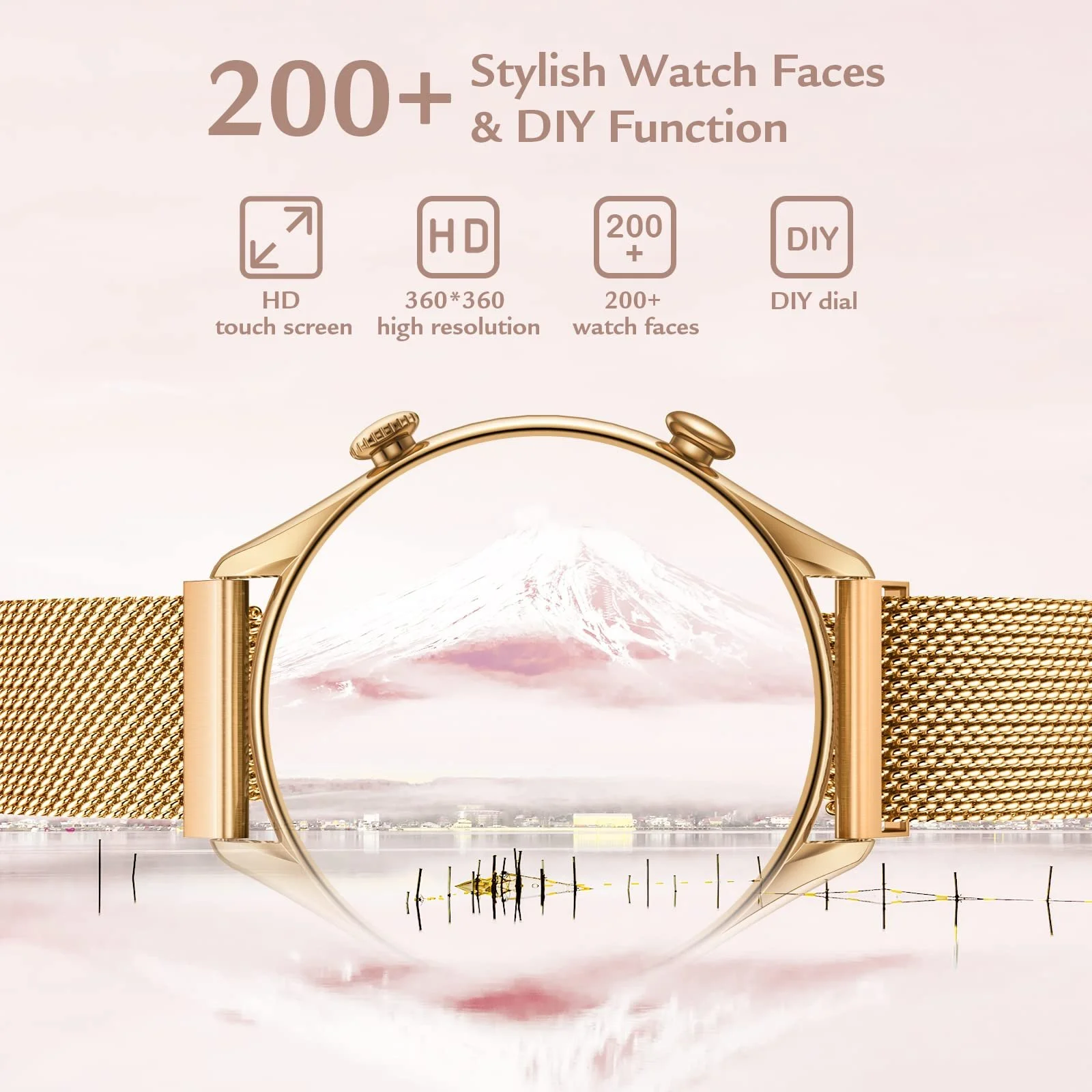 Смартгодинник Жіночий 1.32 Дюймовий Круглий, фото №4