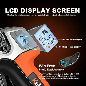 Секатори електричні Kebtek Professional 35 мм 18 V 2 Ah synthetic.ua - Фото 1