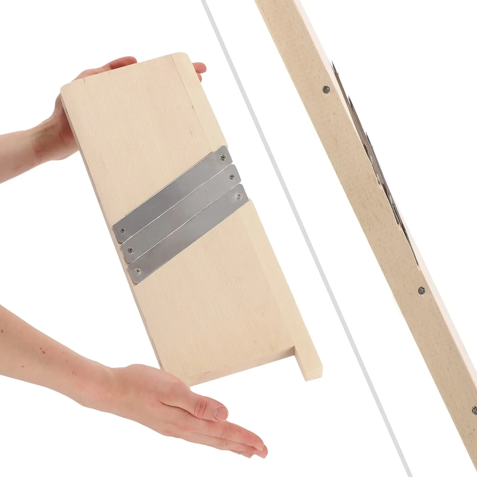 Ручний слайсер KADAX Дерев'яний для капусти, овочів з гострими лезами з нержавіючої сталі, фото №9