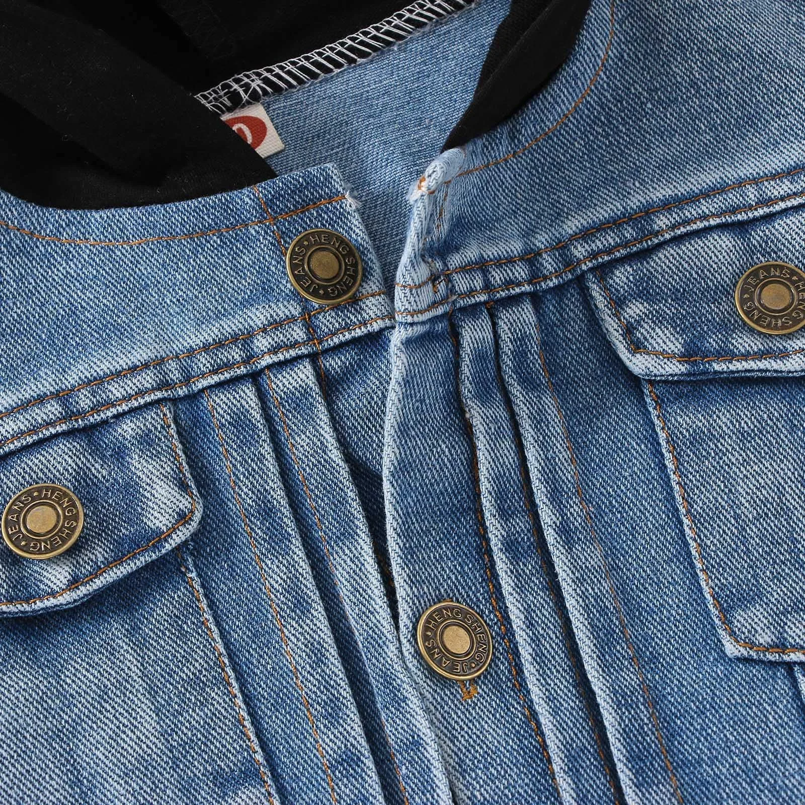 Куртка Джинсовая в стиле пэчворк с капюшоном для малышей мальчиков Generisch, фото №5 Куртка Джинсовая в стиле пэчворк с капюшоном для малышей мальчиков Generisch, фото №5