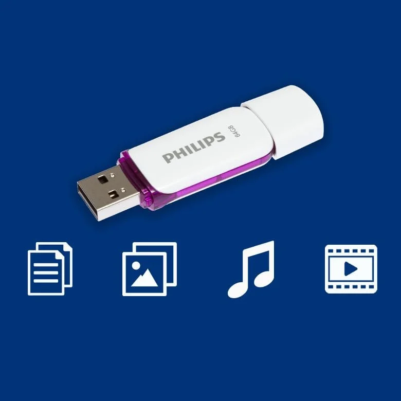 USB флеш-накопичувач Philips Snow Edition 2.0 64 ГБ White/Purple, фото №7