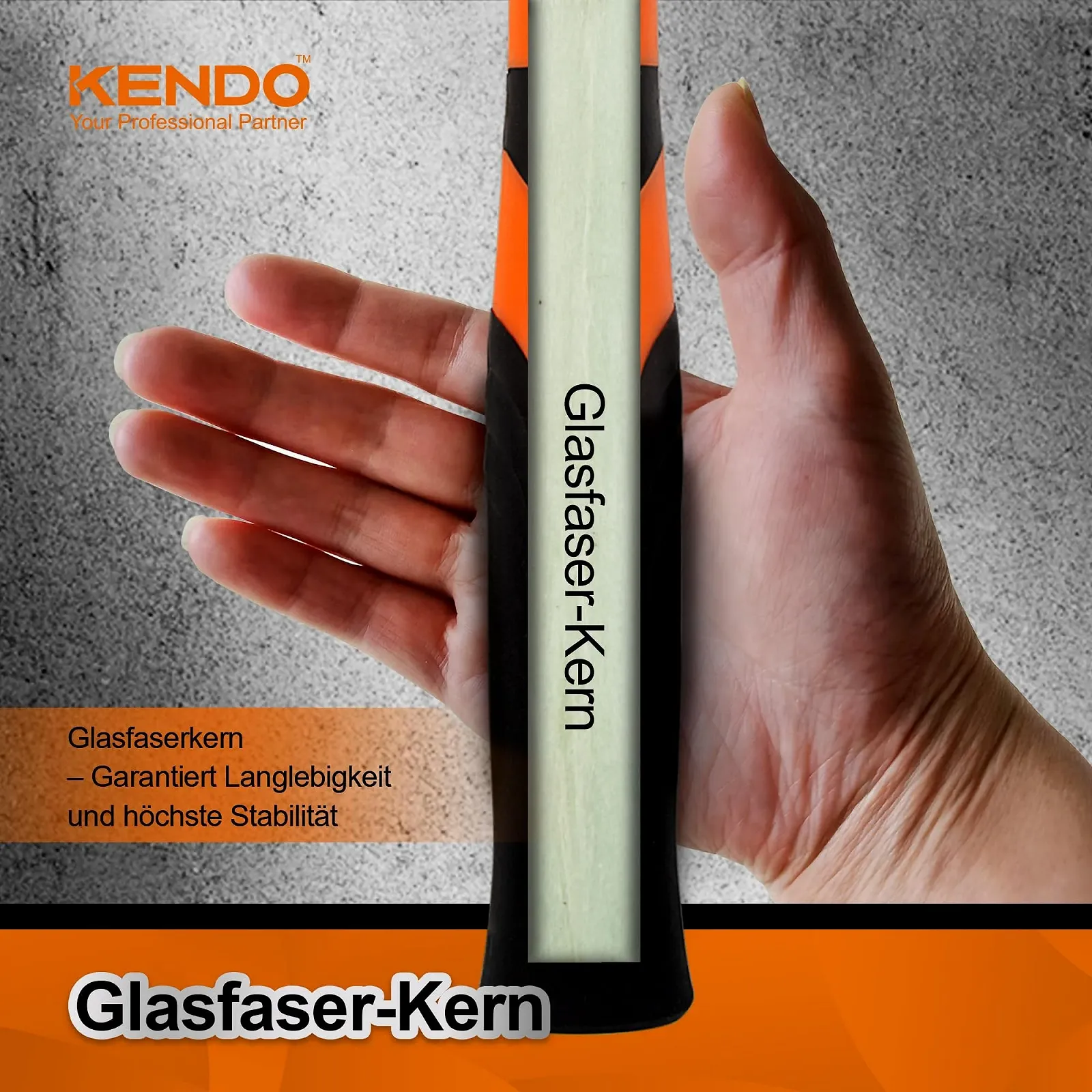 Молоток-кувалда Kendo 1500г сталь CS рукоятка из фибергласа, фото №3 Молоток-кувалда Kendo 1500г сталь CS рукоятка из фибергласа, фото №3