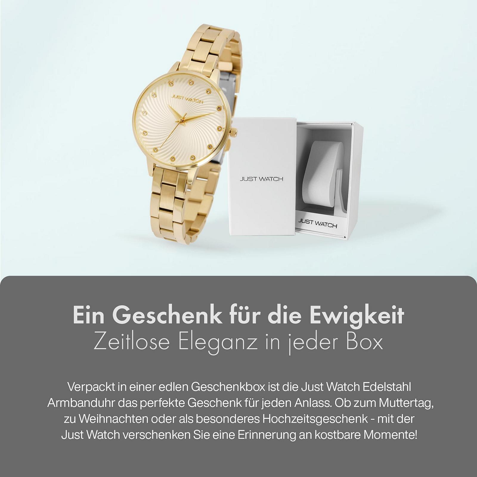 Женские часы Just Watch Соединительный браслет из нержавеющей стали 22 см Диаметр 34 мм 12 мм Золотистый, фото №6 Женские часы Just Watch Соединительный браслет из нержавеющей стали 22 см Диаметр 34 мм 12 мм Золотистый, фото №6