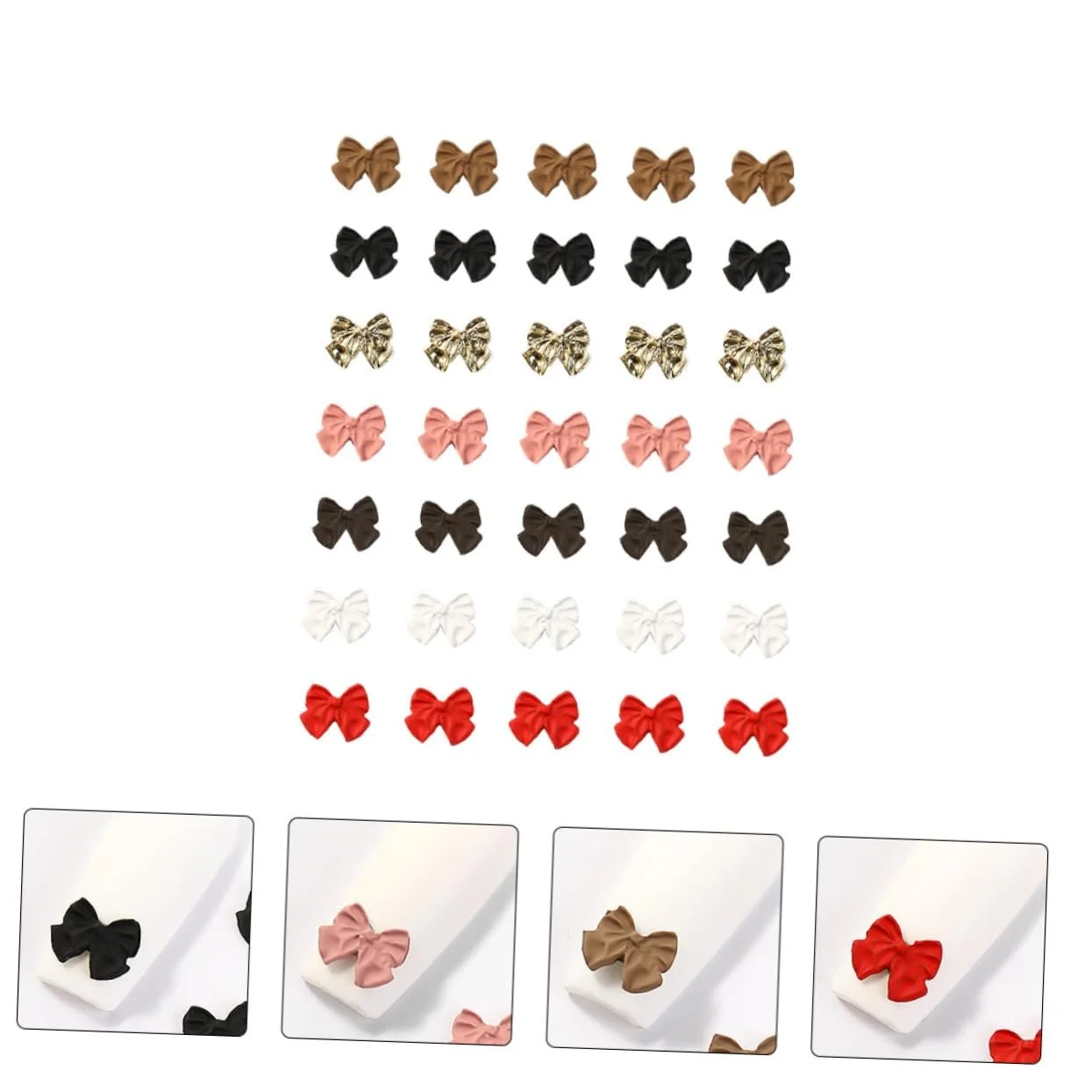 Прикраси для манікюру Бантик Матові 105 шт., фото №3