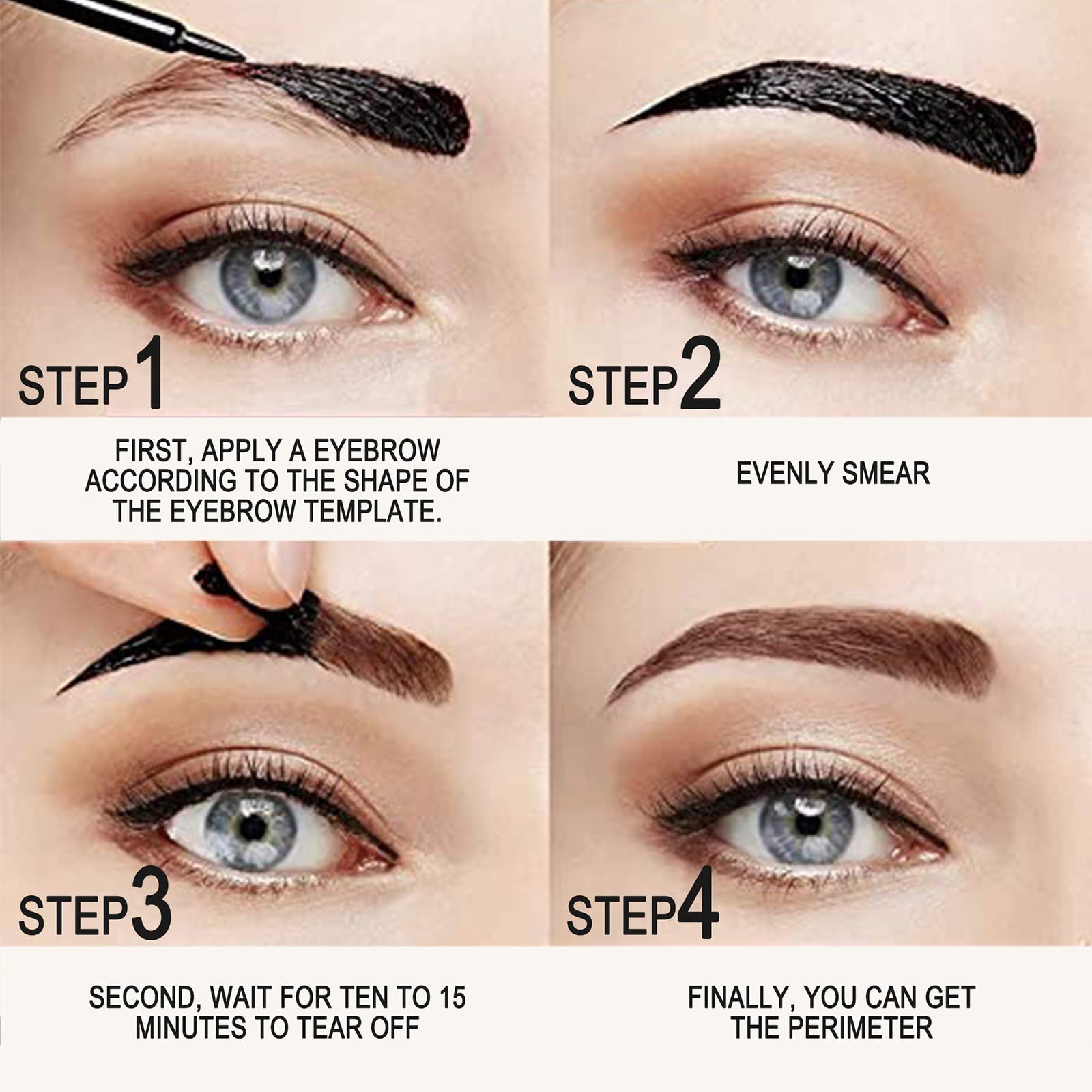 Гель для брів Allbestaye Tattoo Peel Off Набір 2 шт Водостійкість, фото №2