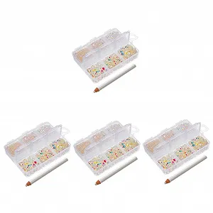 Стрази Плоска задня частина Ciieeo для дизайну нігтів-кольору, аксесуари для манікюру та творчості, прості у використанні для будь-якої нагоди - Фото 1