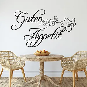 Наклейка на стену GRAZDesign Kitchen Guten Appetit 52 x 30 см Черный (070) - Фото 1