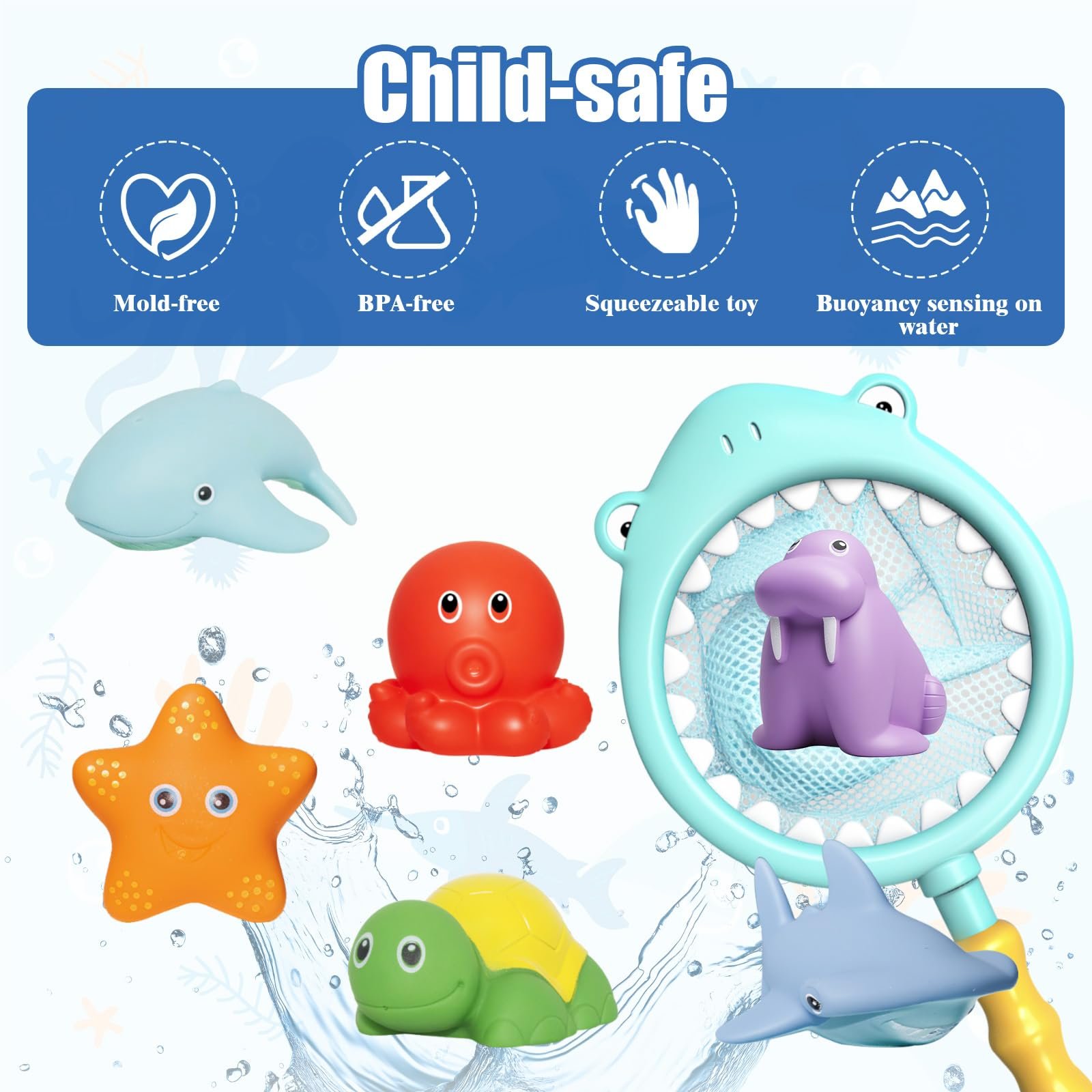 Игрушка для ванны 7 шт, Водная, фото №6