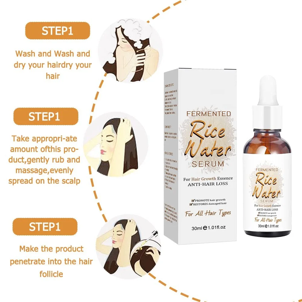 Сироватка KUIRUNRX Fermented Rice Water, Рисова вода для росту волосся, фото №3