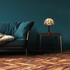 Настільна лампа Dapo Carolin Tiffany Real Glass 30.5 см Бронза synthetic.ua - Фото 1